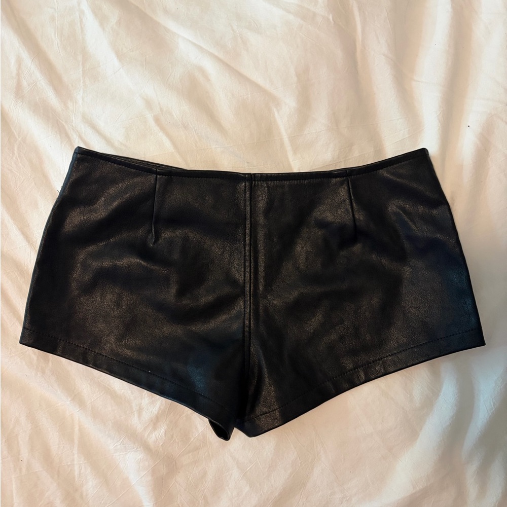 Edikted Black Studded Micro Shorts - Picture 3 of 3